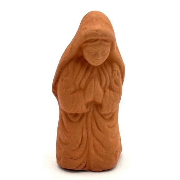 Terra Cotta Handmade Nativity Set 8 Piece Christmas‎ Jesus Mary Joseph Primitive - Picture 11 of 16